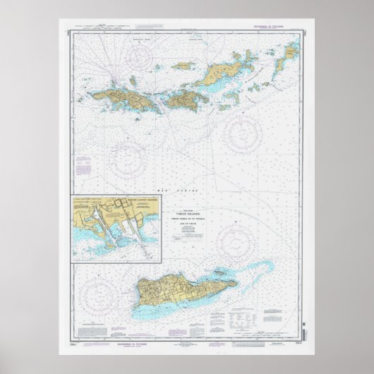 Jungfrau Islands Map (1996) St Thomas, St John Poster (Vorne)