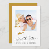 Jungfrau Islands Map Foto Wedding Save the Date (Vorne/Hinten)