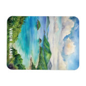 Jungfrau Islands National Park Aquarellbilder Magnet (Horizontal)
