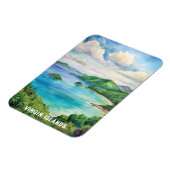 Jungfrau Islands National Park Aquarellbilder Magnet (Linke Seite)