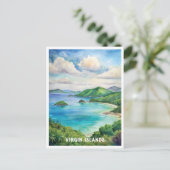 Jungfrau Islands National Park Aquarellbilder Postkarte (Stehend Vorderseite)