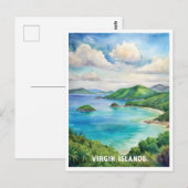 Jungfrau Islands National Park Aquarellbilder Postkarte (Vorne/Hinten)