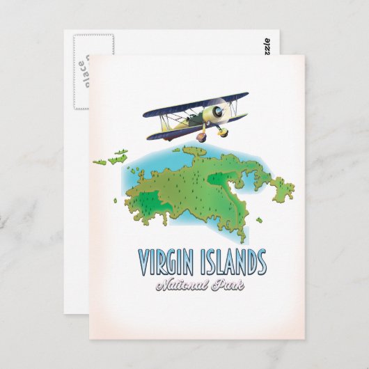 Jungfrau Islands National Park Karte (Vorne/Hinten)