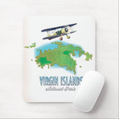 Jungfrau Islands National Park Karte Mousepad (Mit Mouse)