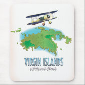 Jungfrau Islands National Park Karte Mousepad (Vorne)