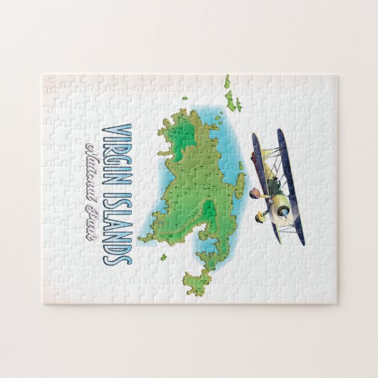 Jungfrau Islands National Park Karte Puzzle (Horizontal)
