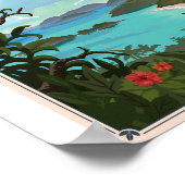 Jungfrau Islands National Park Litho Artwork Poste Poster (Ecke)