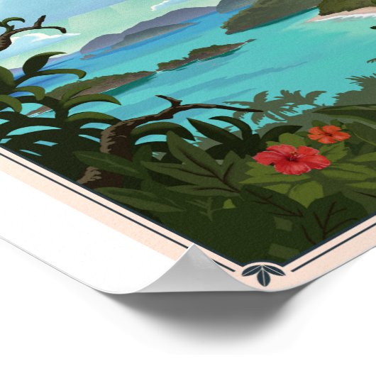 Jungfrau Islands National Park Litho Artwork Poste Poster (Ecke)