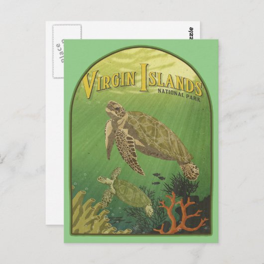 Jungfrau Islands National Park Postcard Postkarte (Vorne/Hinten)