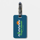 Jungfrau Islands National Park Retro Gepäckanhänger (Rückseite vertikal)