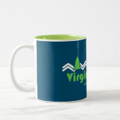 Jungfrau Islands National Park Retro Zweifarbige Tasse (Links)