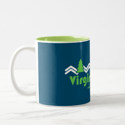 Jungfrau Islands National Park Retro Zweifarbige Tasse (Links)