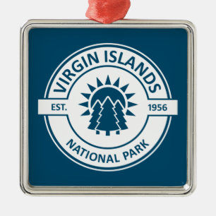 Jungfrau Islands National Park Sun Trees Ornament Aus Metall