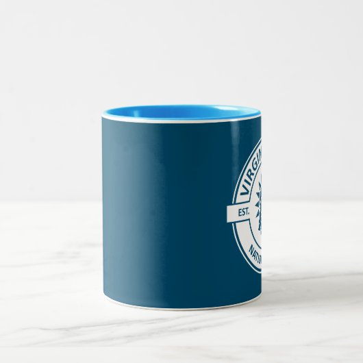 Jungfrau Islands National Park Sun Trees Zweifarbige Tasse (Mittel)