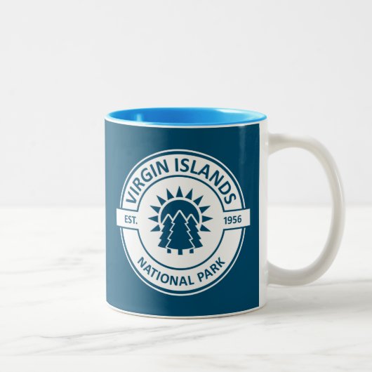 Jungfrau Islands National Park Sun Trees Zweifarbige Tasse (Rechts)