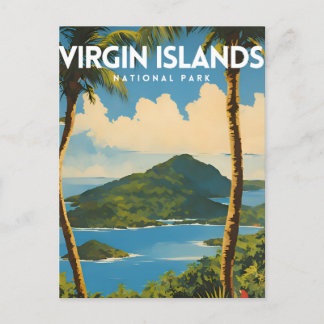 Jungfrau Islands National Park Travel Poster Postkarte