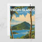 Jungfrau Islands National Park Travel Poster Postkarte (Vorne/Hinten)