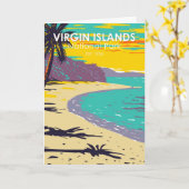 Jungfrau Islands National Park Trunk Bay Beach Karte (Gelbe Blume)