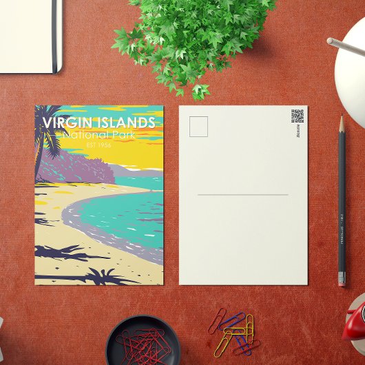 Jungfrau Islands National Park Trunk Bay Beach Postkarte