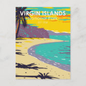 Jungfrau Islands National Park Trunk Bay Beach Postkarte (Vorderseite)