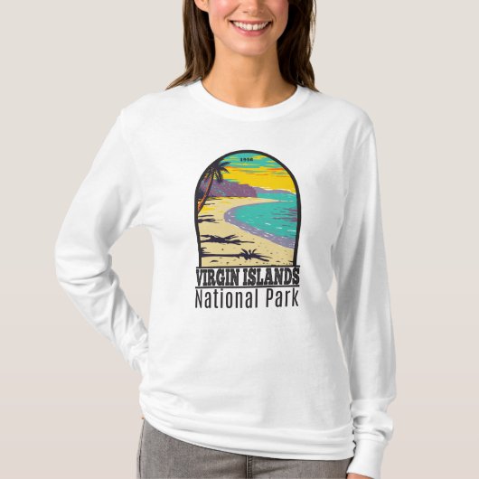 Jungfrau Islands National Park Trunk Bay Beach T-Shirt (Vorderseite)