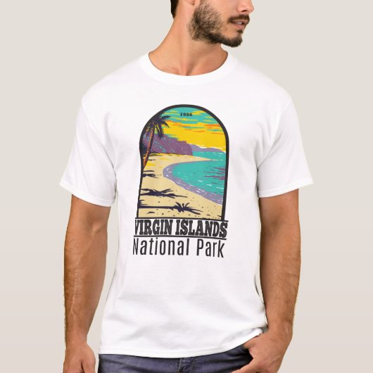 Jungfrau Islands National Park Trunk Bay Beach T-Shirt (Vorderseite)