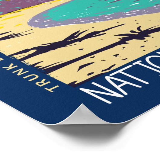 Jungfrau Islands National Park Trunk Bay Not leide Poster (Ecke)