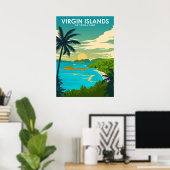 Jungfrau Islands National Park Vintag Retro Travel Poster (Heimbüro)