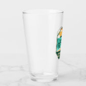 Jungfrau Islands Nationalpark Minimal Retro Emblem Glas (Rechts)