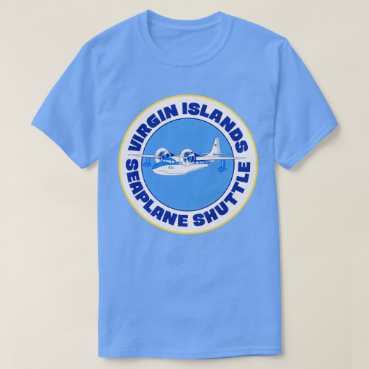 Jungfrau Islands Seaplane Shuttle T-Shirt (Design vorne)