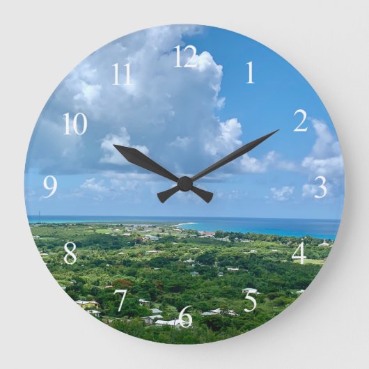Jungfrau Islands St. Croix Sandy Point USVI Große Wanduhr (Vorderseite)