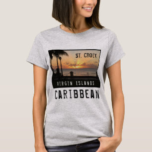 Jungfrau Islands St Croix Sunset USVI Karibik T-Shirt