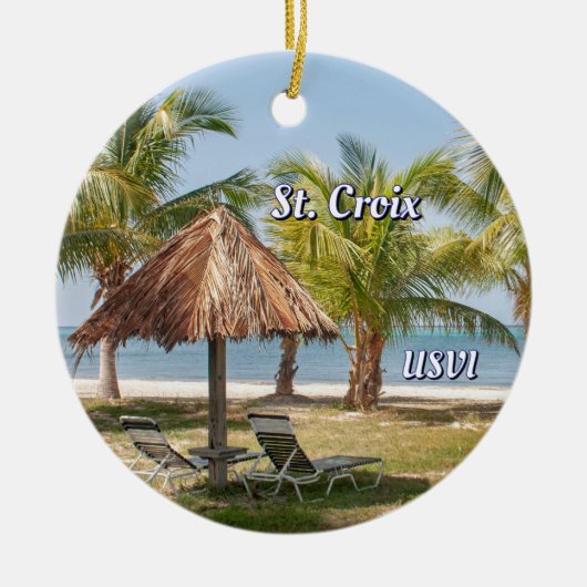 Jungfrau Islands St. Croix Tropical Beach Weihnach Keramik Ornament (Vorne)