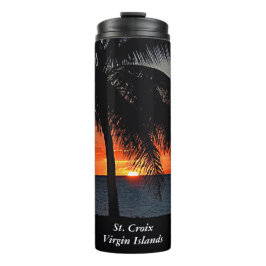 Jungfrau Islands St. Croix USVI Tropical Sunset Thermosbecher