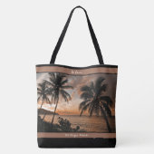 Jungfrau Islands Sunset USVI Tropical Personalize Tasche (Rückseite)