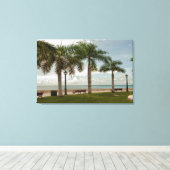 Jungfrau Islands Tropical Palm Trees Beach Leinwanddruck (Insitu (Holzboden))