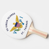 Jungfrau Islands USVI Flag Tropical St. Thomas VI Tischtennis Schläger (Seitenansicht)