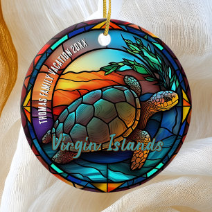 Jungfrau Islands Vacation Souvenir Keramik Ornament