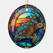 Jungfrau Islands Vacation Souvenir Keramik Ornament (Links)