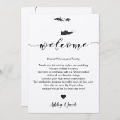 Jungfrau Islands Wedding Welcome Letter & Itinerar Programm (Vorne/Hinten)