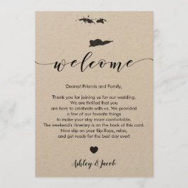 Jungfrau Islands Wedding Welcome Letter & Itinerar Programm