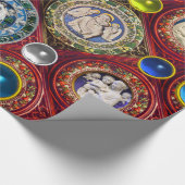 JUNGFRAU, KIND, ANGELN, BLUMENCHRISTMAS, GEMS GESCHENKPAPIER (Ecke)