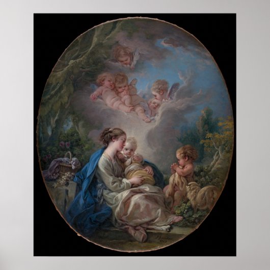 Jungfrau & Kind mit dem Heiligen Johannes dem Täuf Poster (Vorne)