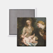 Jungfrau & Kind mit der Heiligen Catherine von Ale Magnet (Vorderseite/Rückseite)