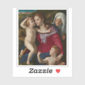 Jungfrau & Kind mit St. Elisabeth und St. John of  Aufkleber (Blatt)