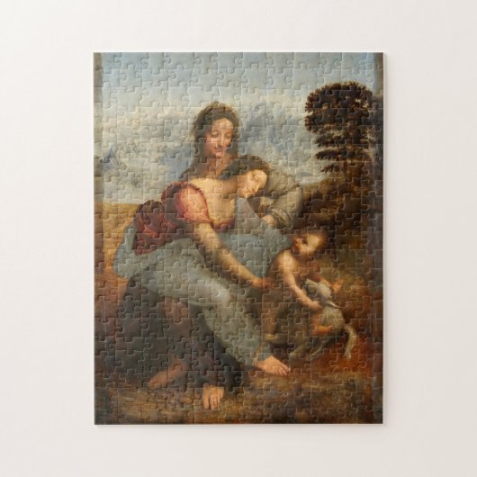 Jungfrau Kind Saint Anne Leonardo da Vinci Puzzle (Vertikal)