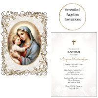 Jungfrau & Kind Verzierte Goldrahmen katholische T