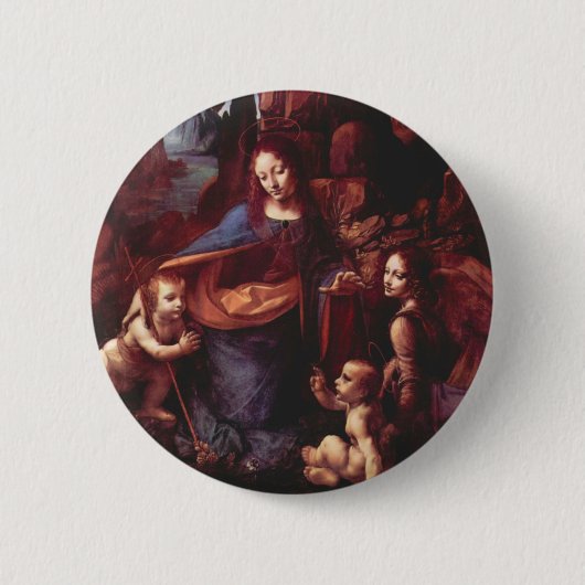 Jungfrau Leonardo da Vinci (Madonna) Button (Vorderseite)