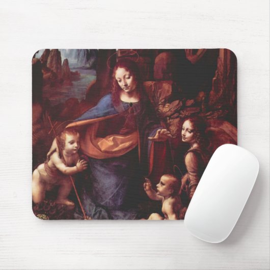 Jungfrau Leonardo da Vinci (Madonna) Mousepad (Mit Mouse)