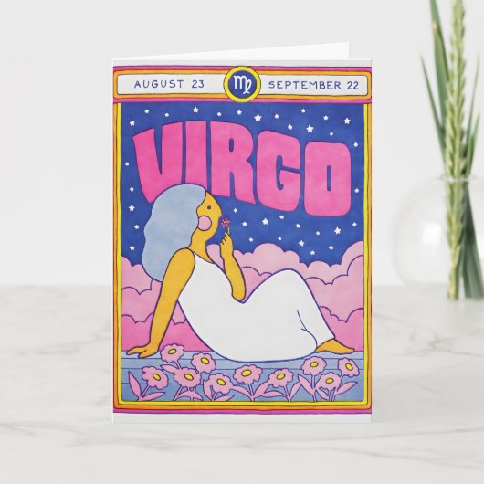 Jungfrau Letterpress Karte (Vorderseite)